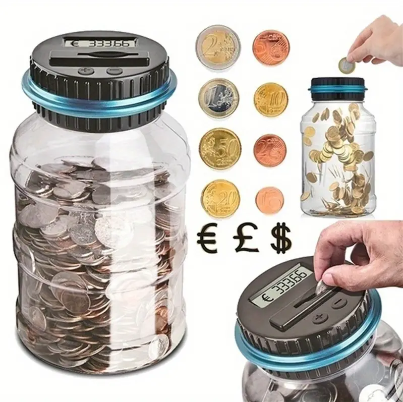 Sparbüchse Euro Elektronisches Zählmünzen Spardose Erkennt Nur Euro